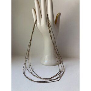 Sterling Liquid Silver 5 Twist Strands Necklace 12 1/2